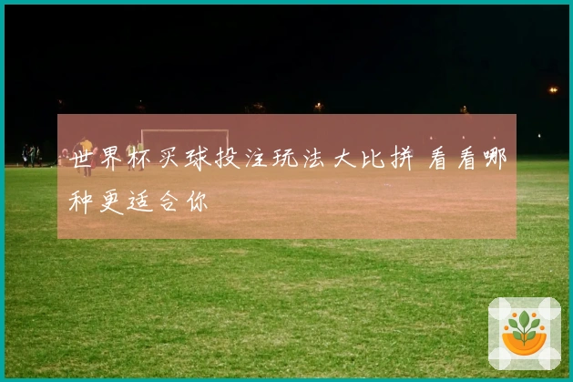 世界杯买球投注玩法大比拼 看看哪种更适合你