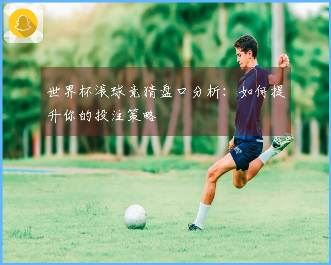 世界杯滚球竞猜盘口分析：如何提升你的投注策略
